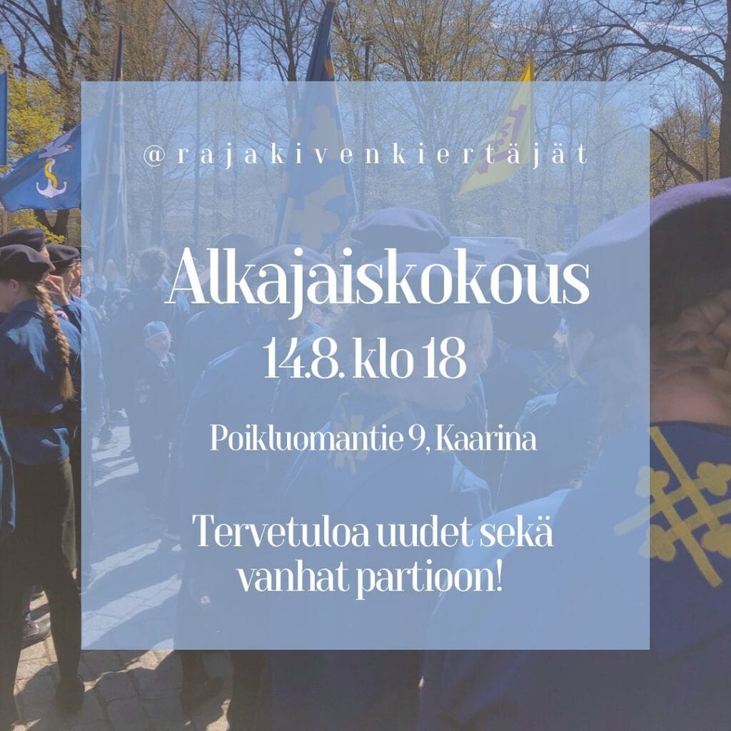 Alkajaiskokous 14.8. - Lue lisää